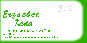 erzsebet kada business card